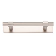 Helsinki Cabinet Pull with Backplate CTC96mm Satin Nickel