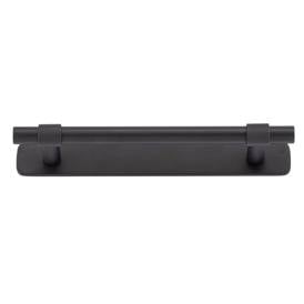 Helsinki Cabinet Pull with Backplate CTC128mm Matt Black