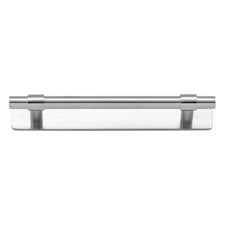 Helsinki Cabinet Pull with Backplate CTC128mm Brushed Chrome