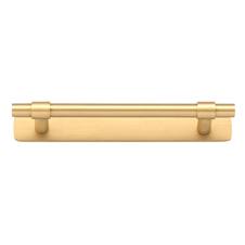 Helsinki Cabinet Pull with Backplate CTC128mm Brushed Brass