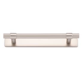Helsinki Cabinet Pull with Backplate CTC128mm Satin Nickel