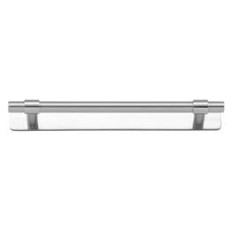 Helsinki Cabinet Pull with Backplate CTC160mm Brushed Chrome
