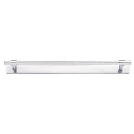 Helsinki Cabinet Pull with Backplate CTC256mm Brushed Chrome