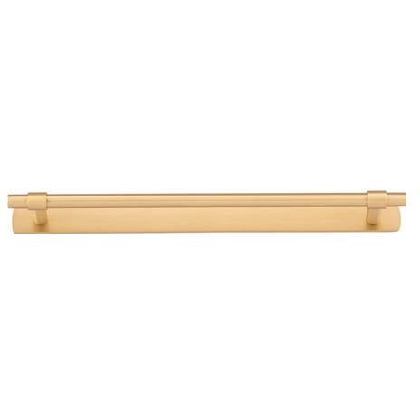 Helsinki Cabinet Pull with Backplate CTC256mm Brushed Brass