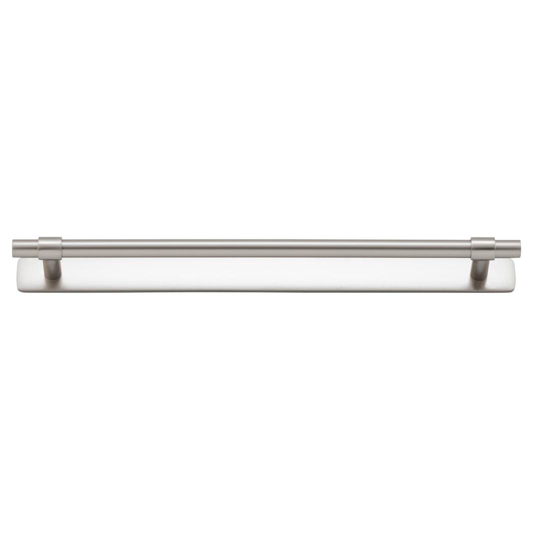 Helsinki Cabinet Pull with Backplate CTC256mm Satin Nickel