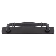 Sarlat Cabinet Pull with Backplate CTC128mm, Matt Black