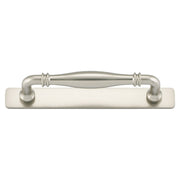 Sarlat Cabinet Pull with Backplate CTC128mm, Satin Nickel