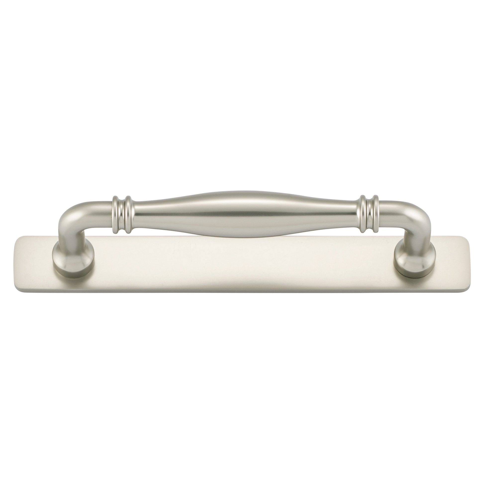 Sarlat Cabinet Pull with Backplate CTC128mm, Satin Nickel
