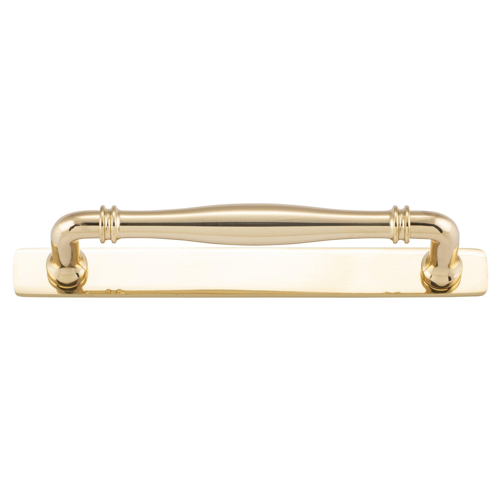 Sarlat Cabinet Pull with Backplate CTC160mm, Polished Brass