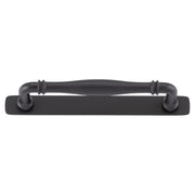 Sarlat Cabinet Pull with Backplate CTC160mm, Matt Black