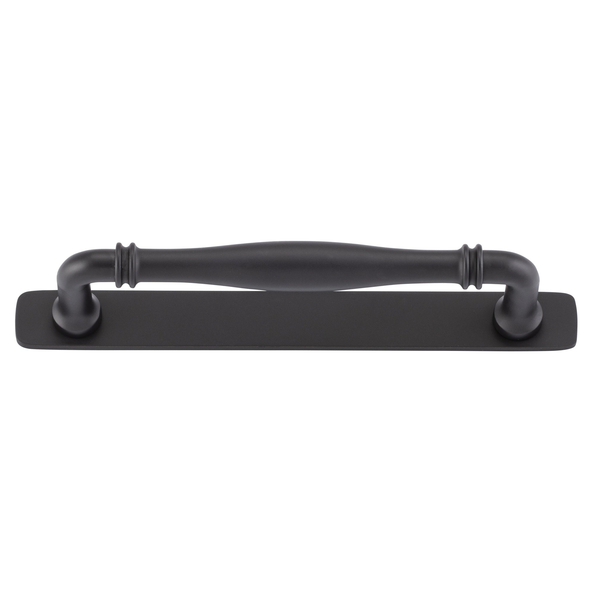 Sarlat Cabinet Pull with Backplate CTC160mm, Matt Black