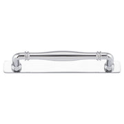 Sarlat Cabinet Pull with Backplate CTC160mm, Polished Chrome