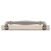 Sarlat Cabinet Pull with Backplate CTC160mm, Distressed Nickel