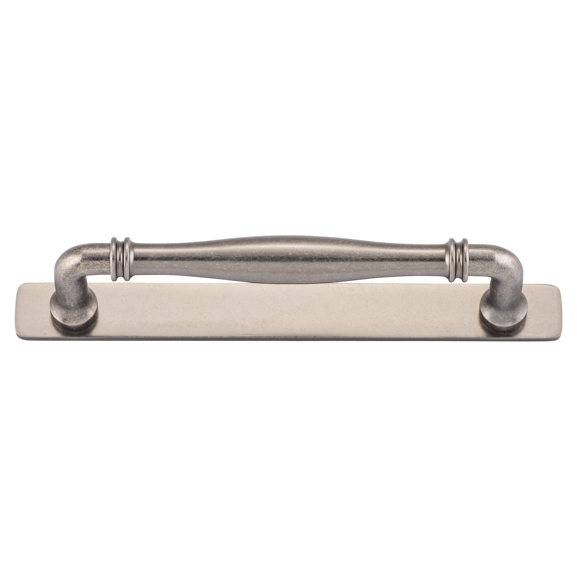 Sarlat Cabinet Pull with Backplate CTC160mm, Distressed Nickel