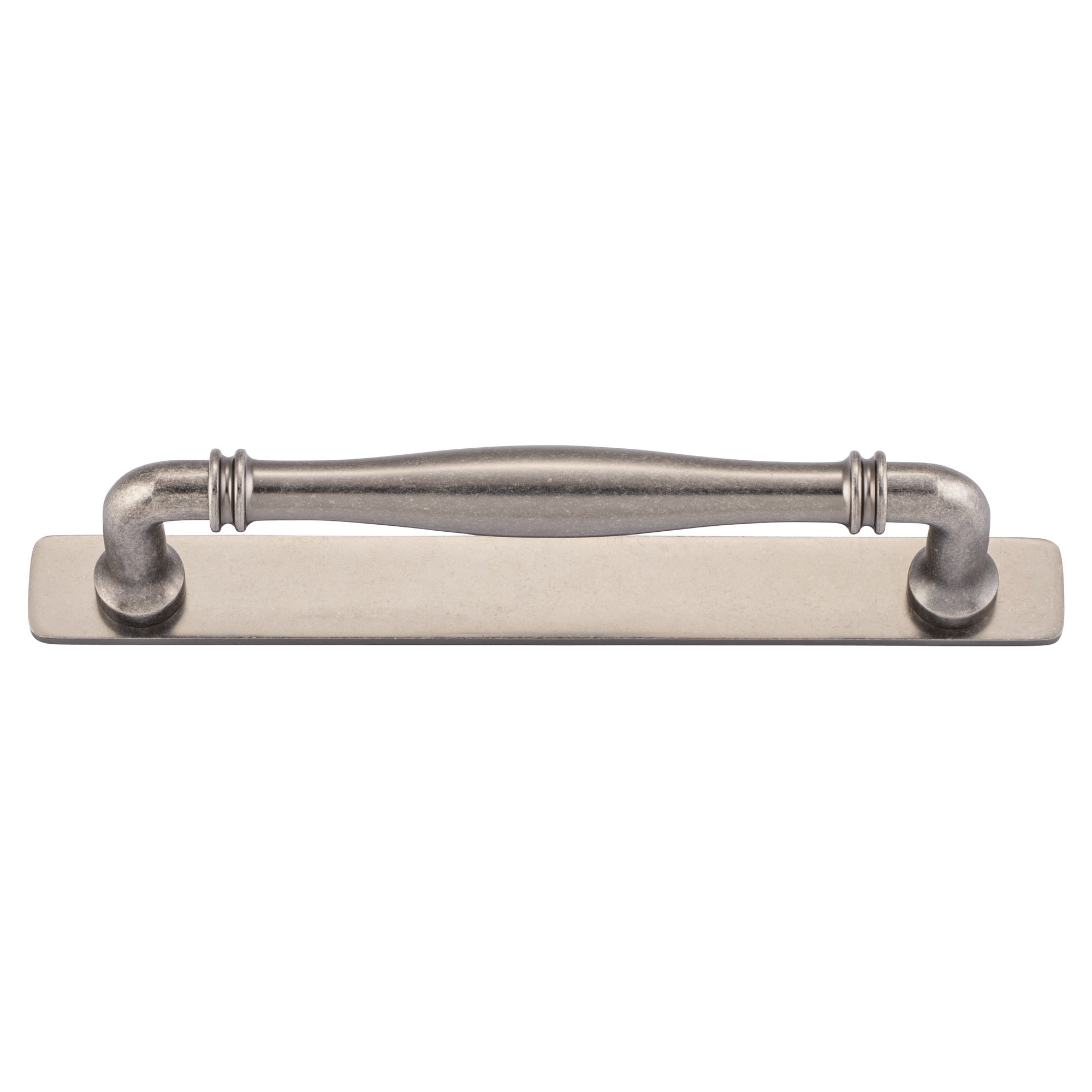Sarlat Cabinet Pull with Backplate CTC160mm, Distressed Nickel