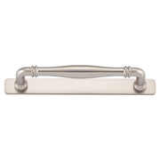 Sarlat Cabinet Pull with Backplate CTC160mm, Satin Nickel