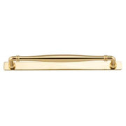 Sarlat Cabinet Pull With Backplate Polished Brass Ctc256Mm