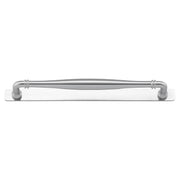 Sarlat Cabinet Pull with Backplate CTC256mm, Brushed Chrome