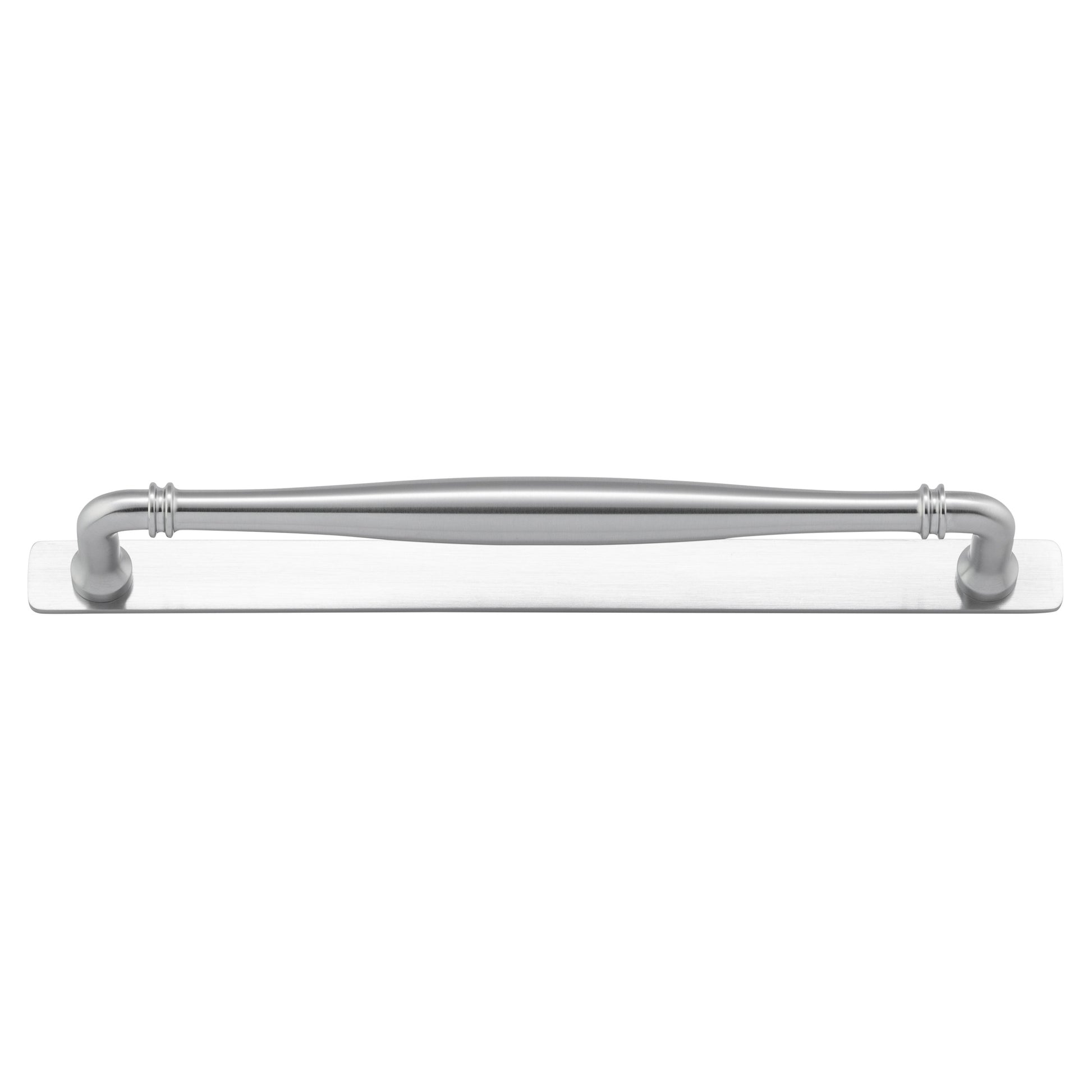 Sarlat Cabinet Pull with Backplate CTC256mm, Brushed Chrome