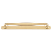 Sarlat Cabinet Pull with Backplate CTC256mm, Brushed Brass