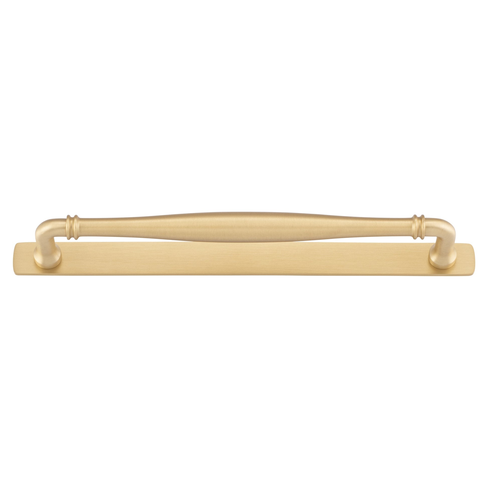 Sarlat Cabinet Pull with Backplate CTC256mm, Brushed Brass