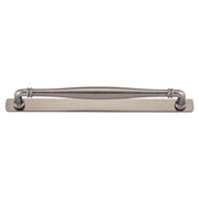 Sarlat Cabinet Pull with Backplate CTC256mm, Distressed Nickel