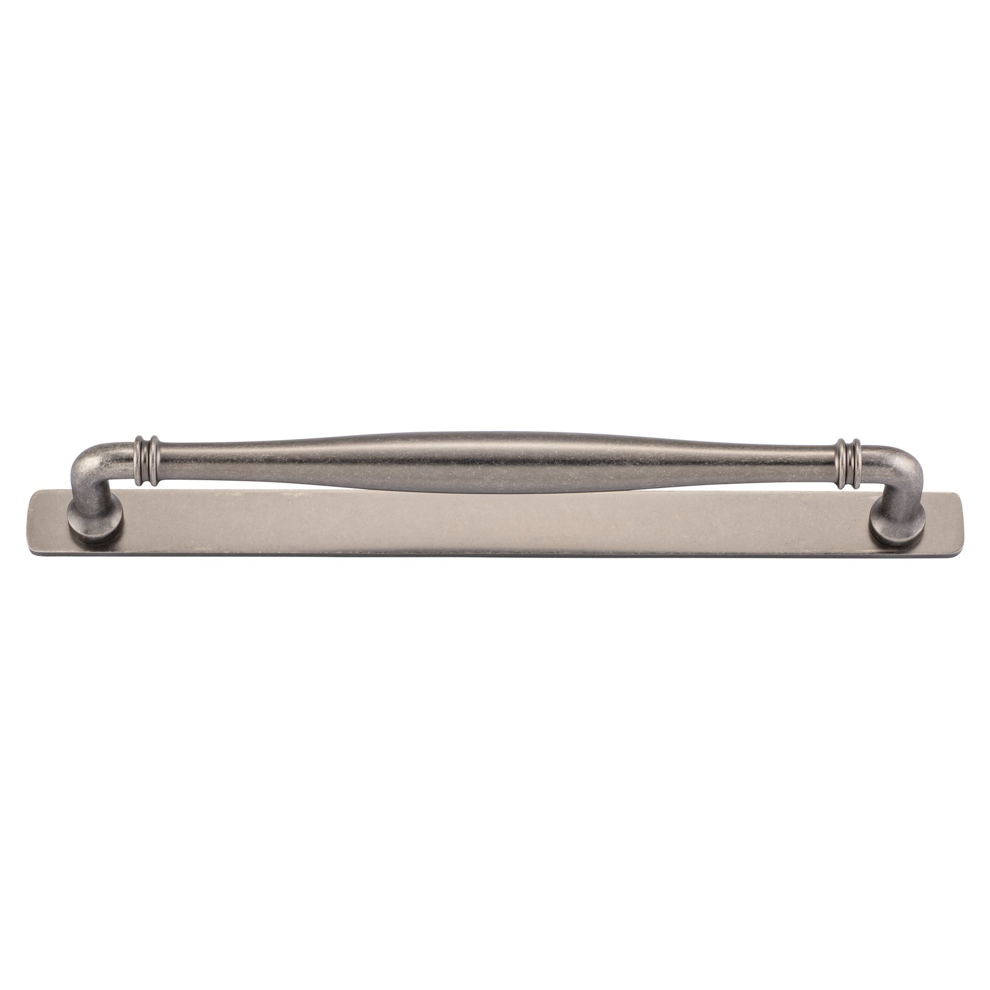 Sarlat Cabinet Pull with Backplate CTC256mm, Distressed Nickel