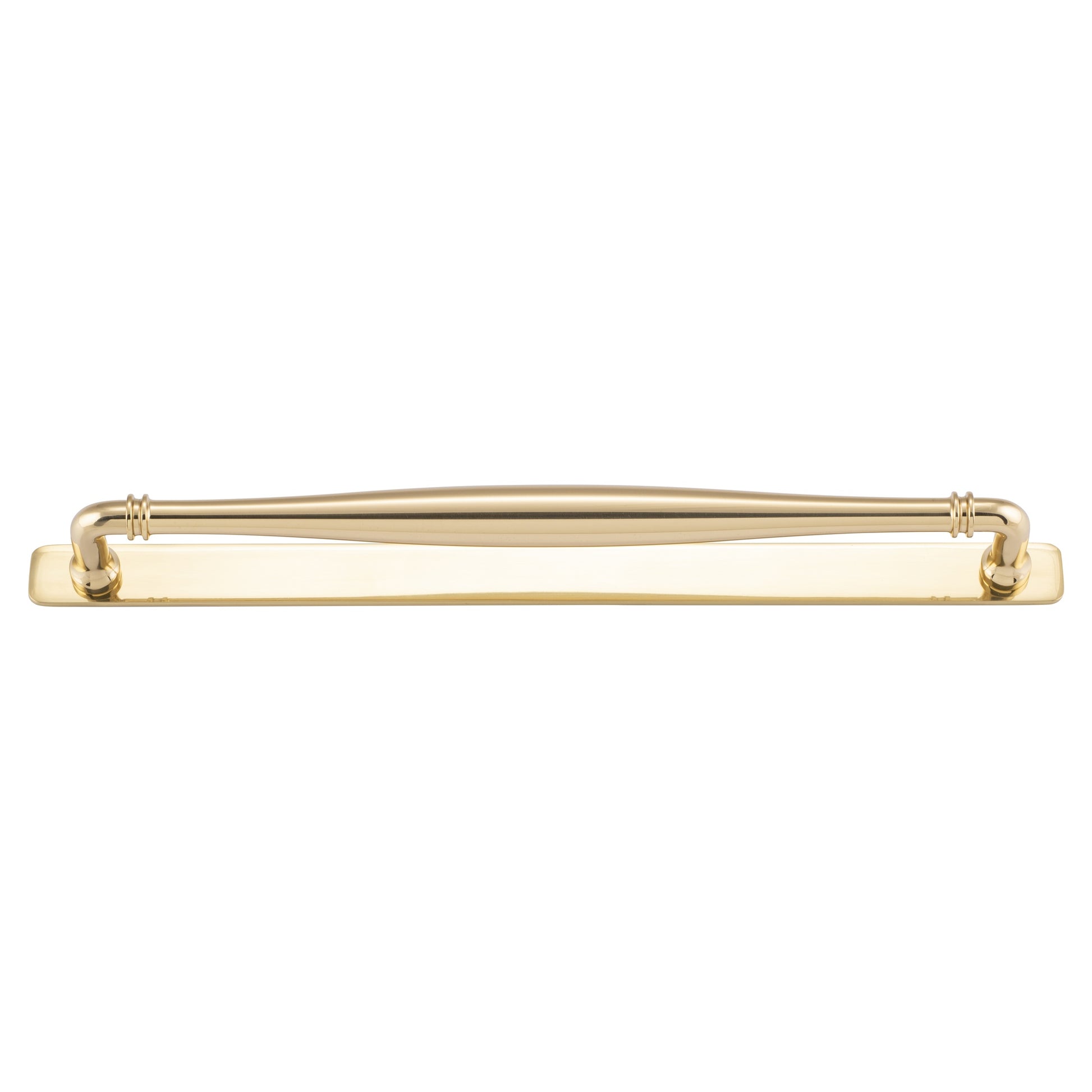 Sarlat Cabinet Pull with Backplate CTC320mm, Polished Brass