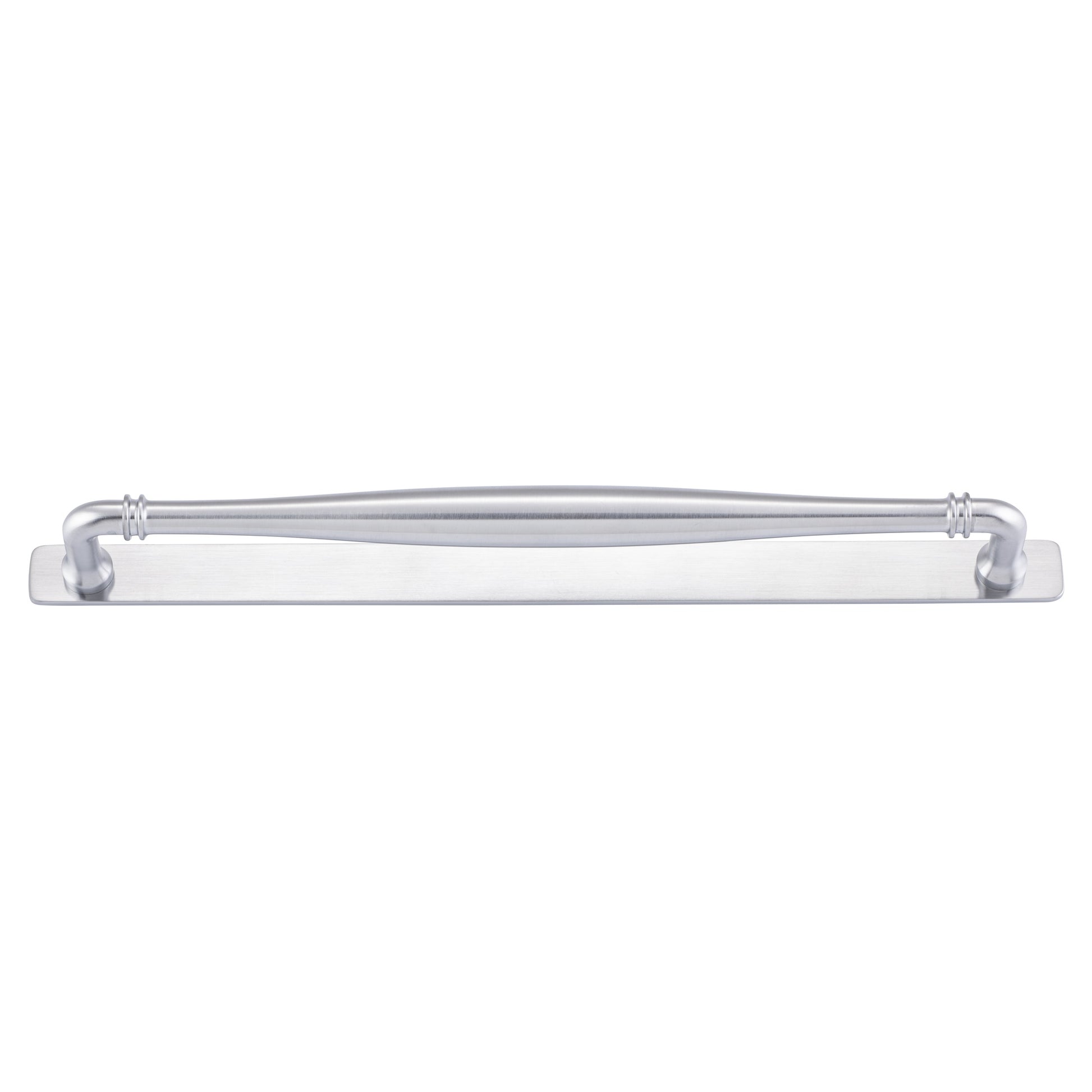 Sarlat Cabinet Pull with Backplate CTC320mm, Brushed Chrome