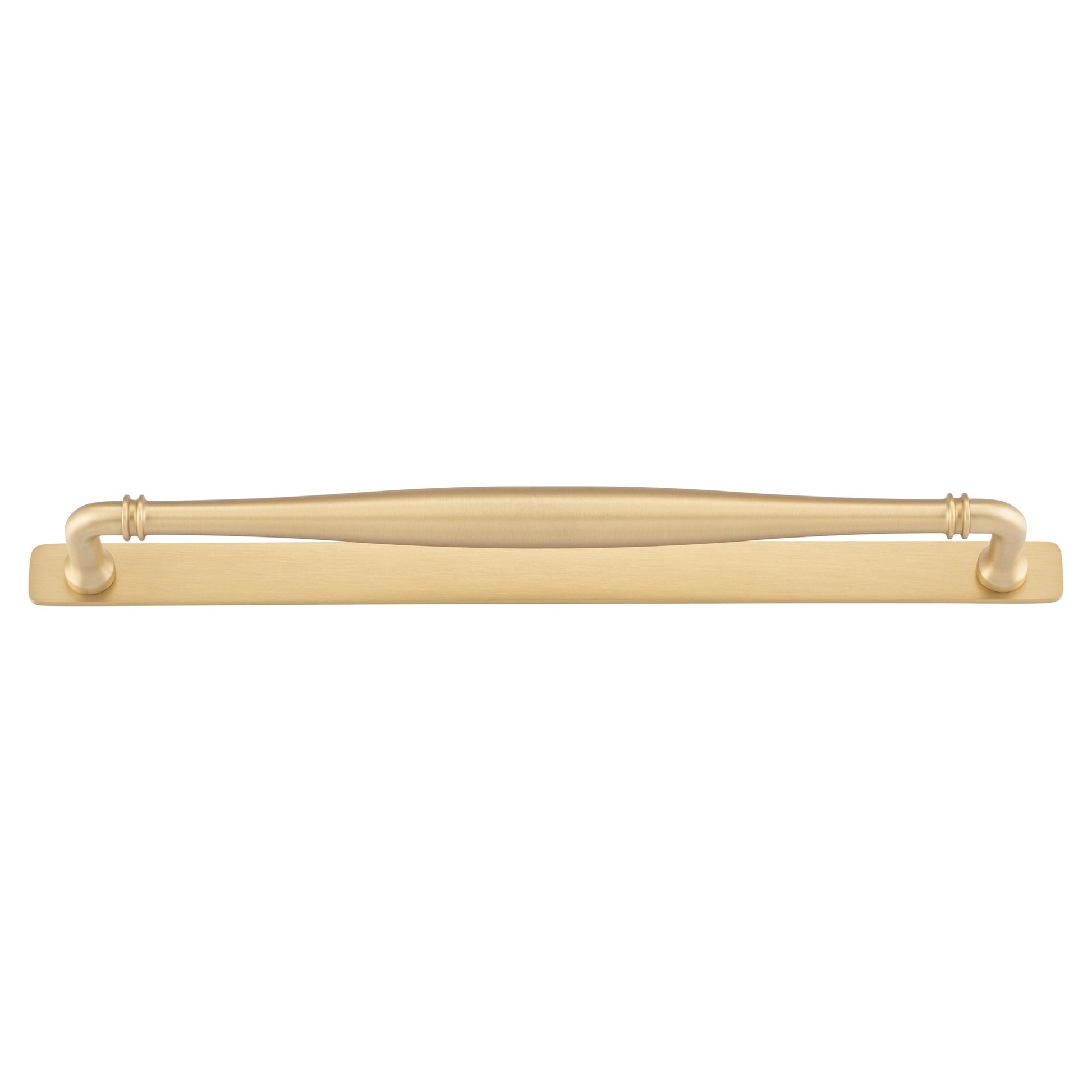 Sarlat Cabinet Pull with Backplate CTC320mm, Brushed Brass