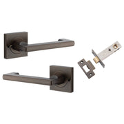 Baltimore Return Lever Square Rose (Inbuilt Privacy) Signature Brass