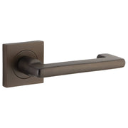 Baltimore Return Lever Square Rose Signature Brass