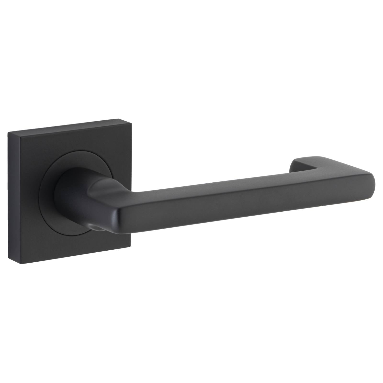 Baltimore Return Lever Square Rose Matt Black