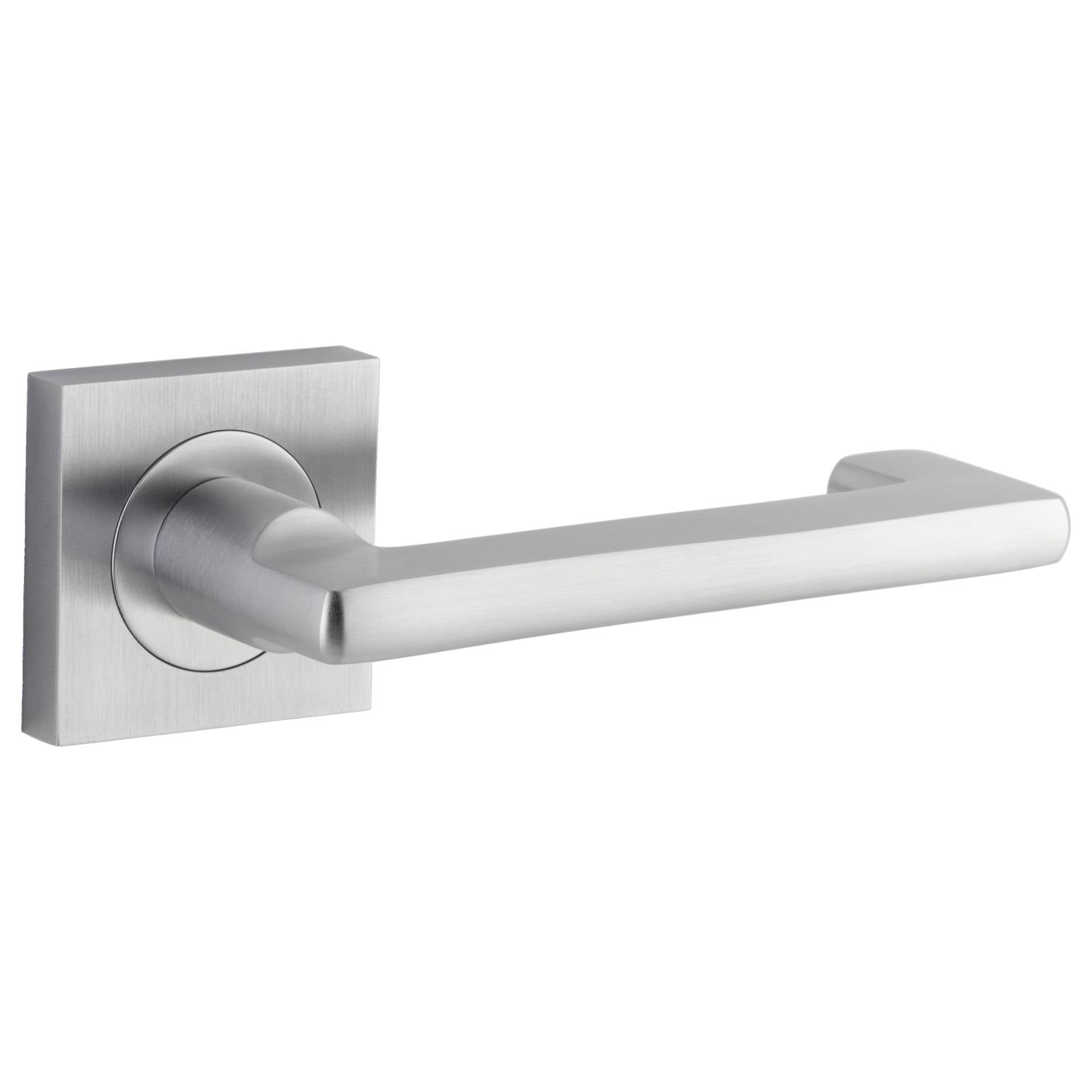 Baltimore Return Lever Square Rose Brushed Chrome