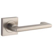 Baltimore Return Lever Square Rose Satin Nickel
