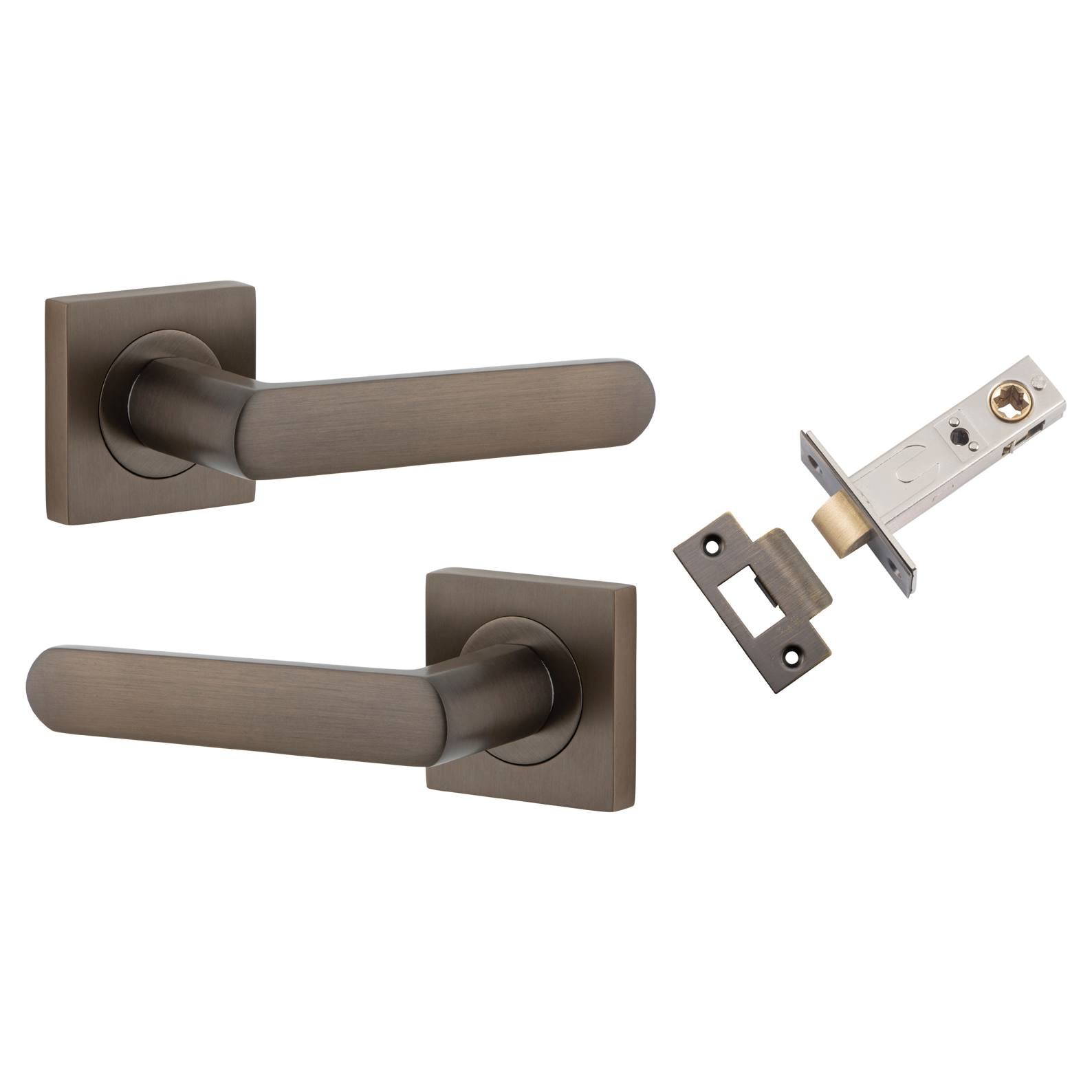 Osaka Lever Square Rose Passage Kit Signature Brass