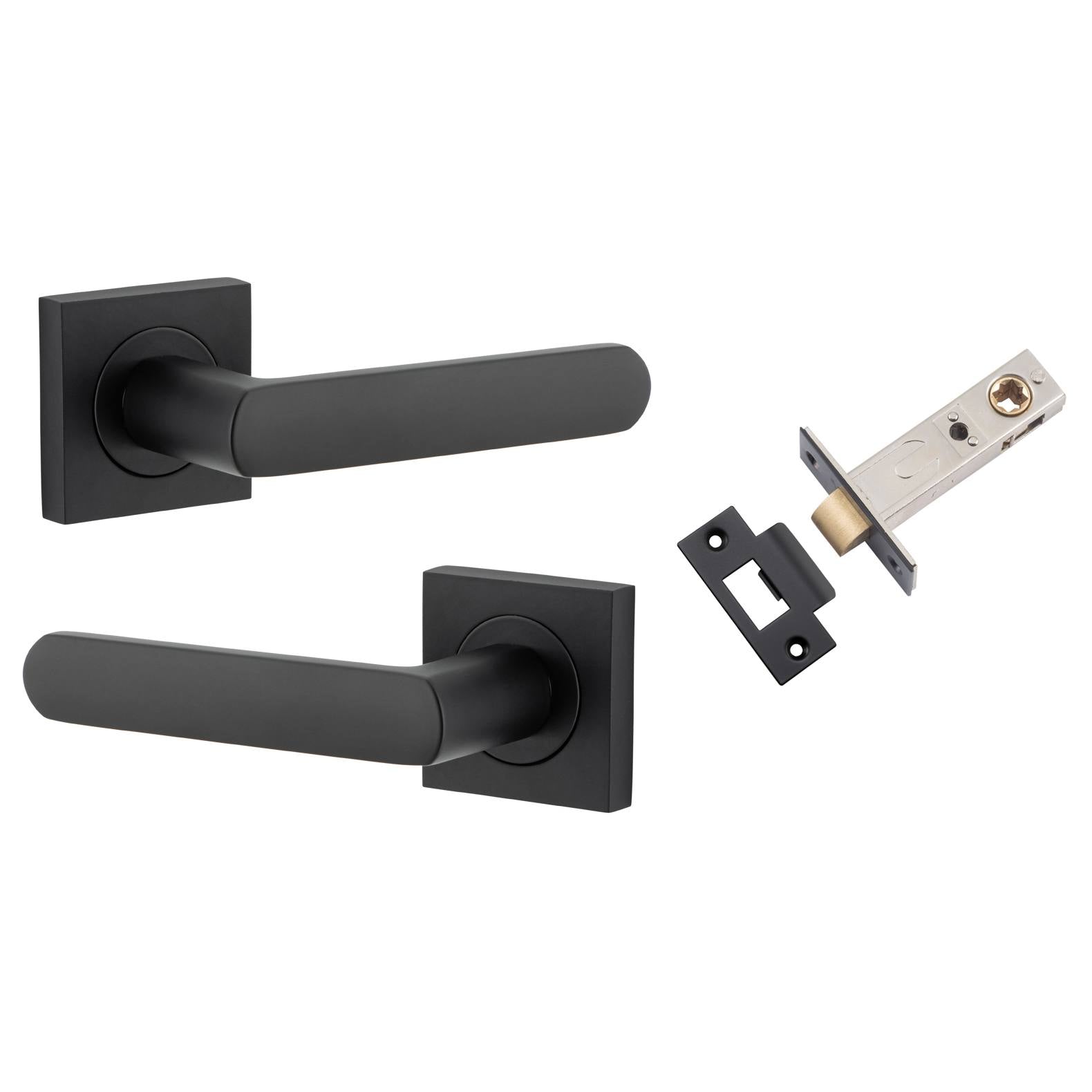 Osaka Lever Square Rose Passage Kit Matt Black