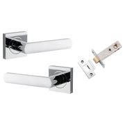 Osaka Lever Square Rose (Inbuilt Privacy) Polished Chrome
