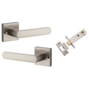 Osaka Lever Square Rose (Inbuilt Privacy) Satin Nickel