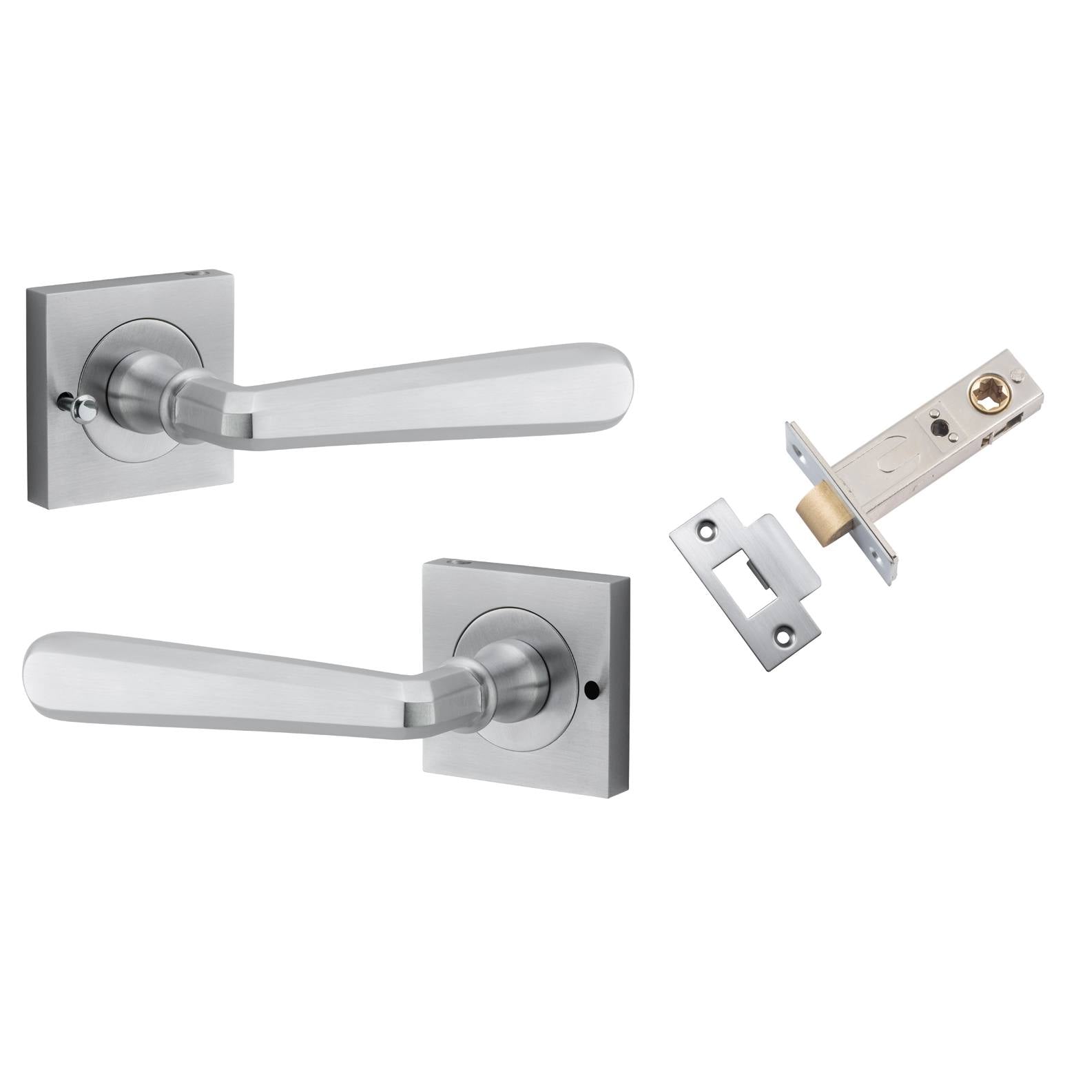 Copenhagen Lever Square Rose (Inbuilt Privacy) Brushed Chrome