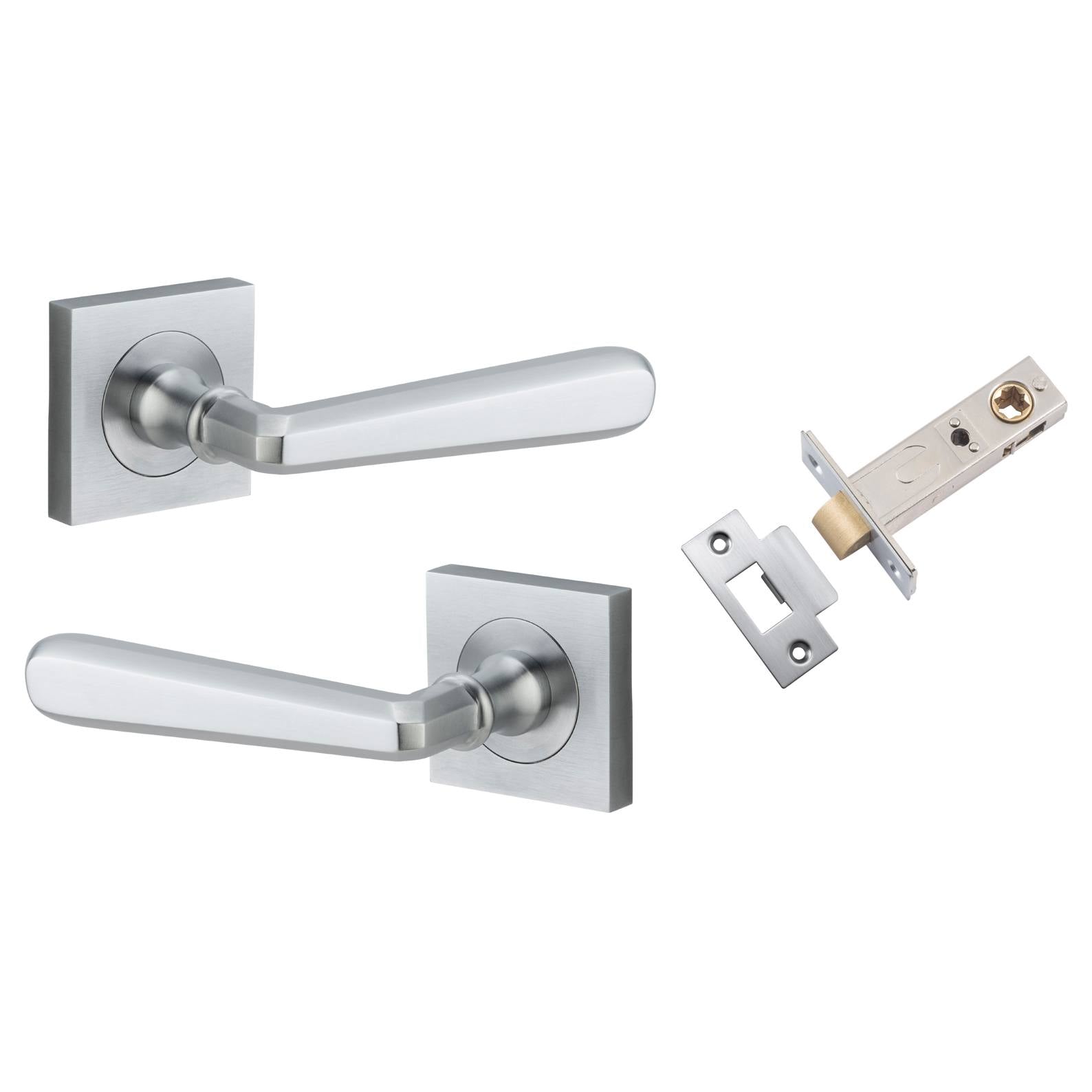 Copenhagen Lever Square Rose Passage Kit Brushed Chrome