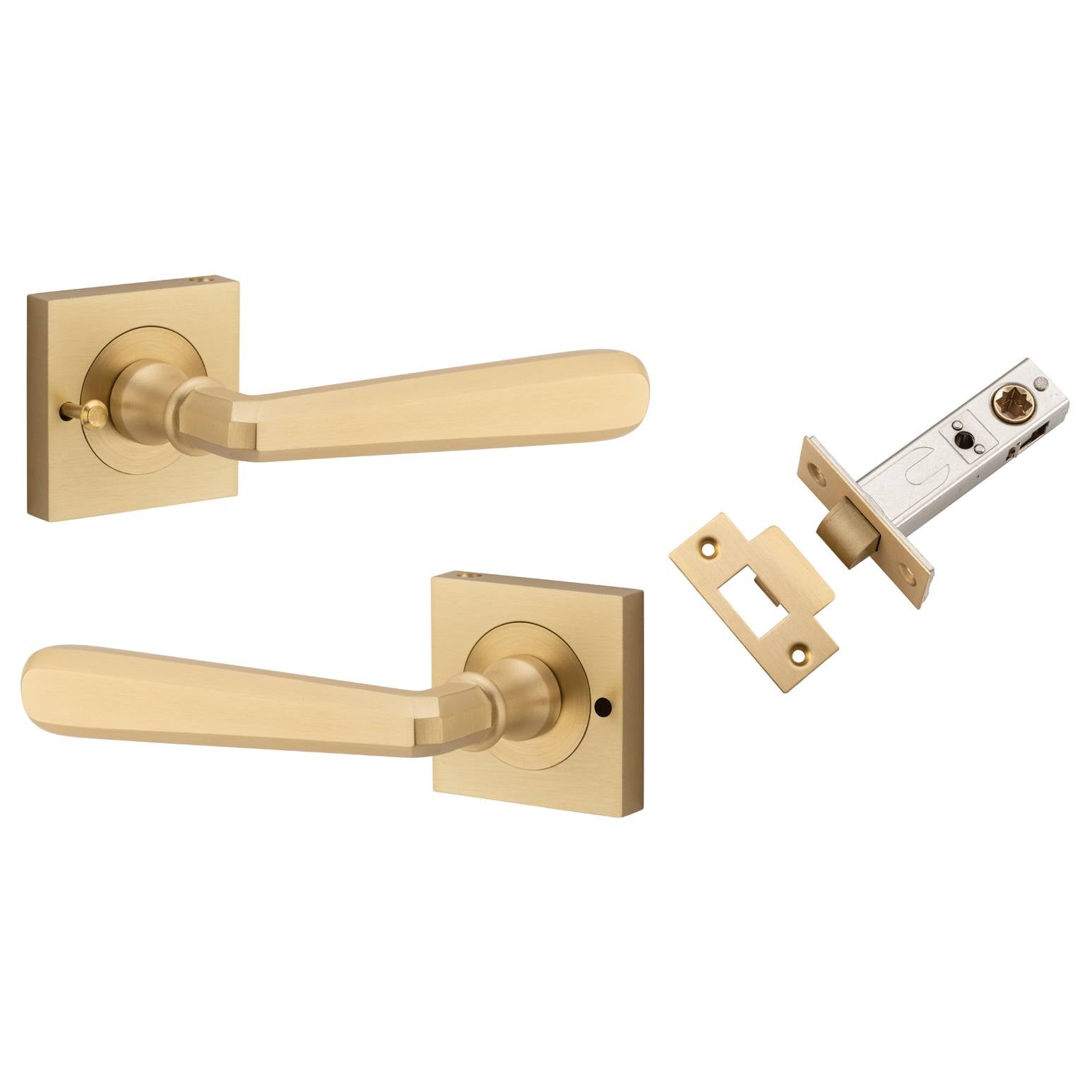 Copenhagen Lever Square Rose (Inbuilt Privacy) Brushed Brass