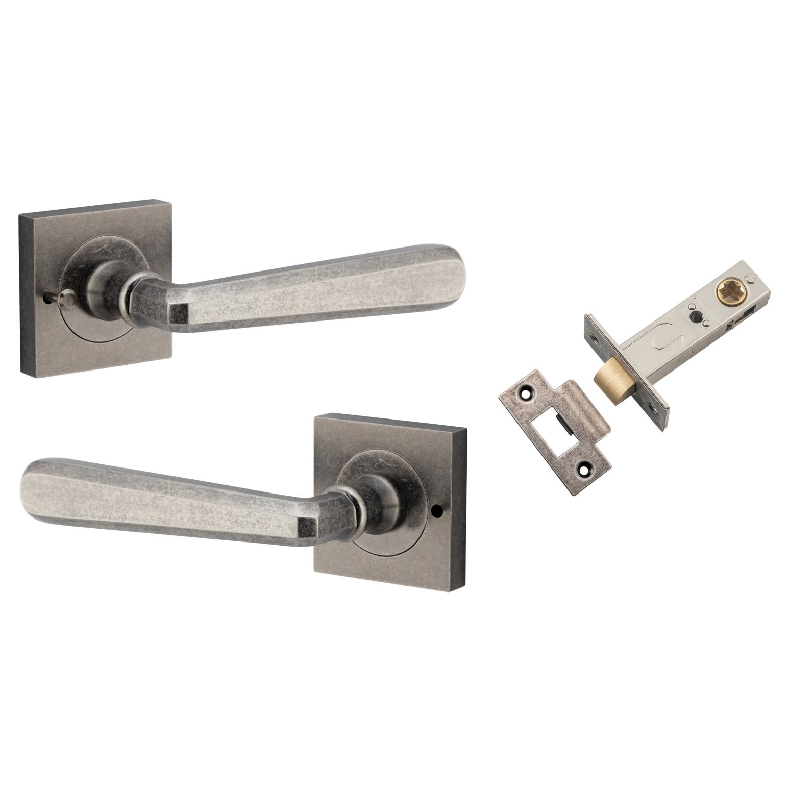 Copenhagen Lever Square Rose (Inbuilt Privacy) Distressed Nickel