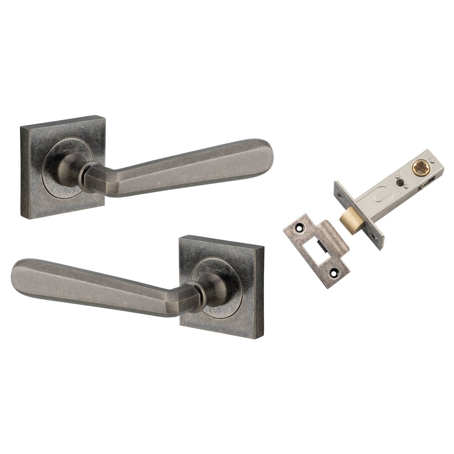 Copenhagen Lever Square Rose Passage Kit Distressed Nickel