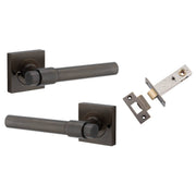 Helsinki Lever Square Rose (Inbuilt Privacy) Signature Brass