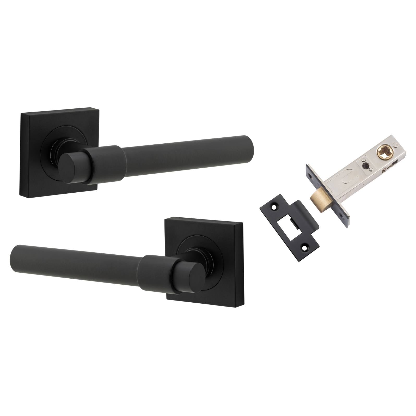 Helsinki Lever Square Rose Passage Kit Matt Black