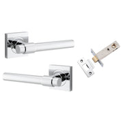 Helsinki Lever Square Rose (Inbuilt Privacy) Polished Chrome
