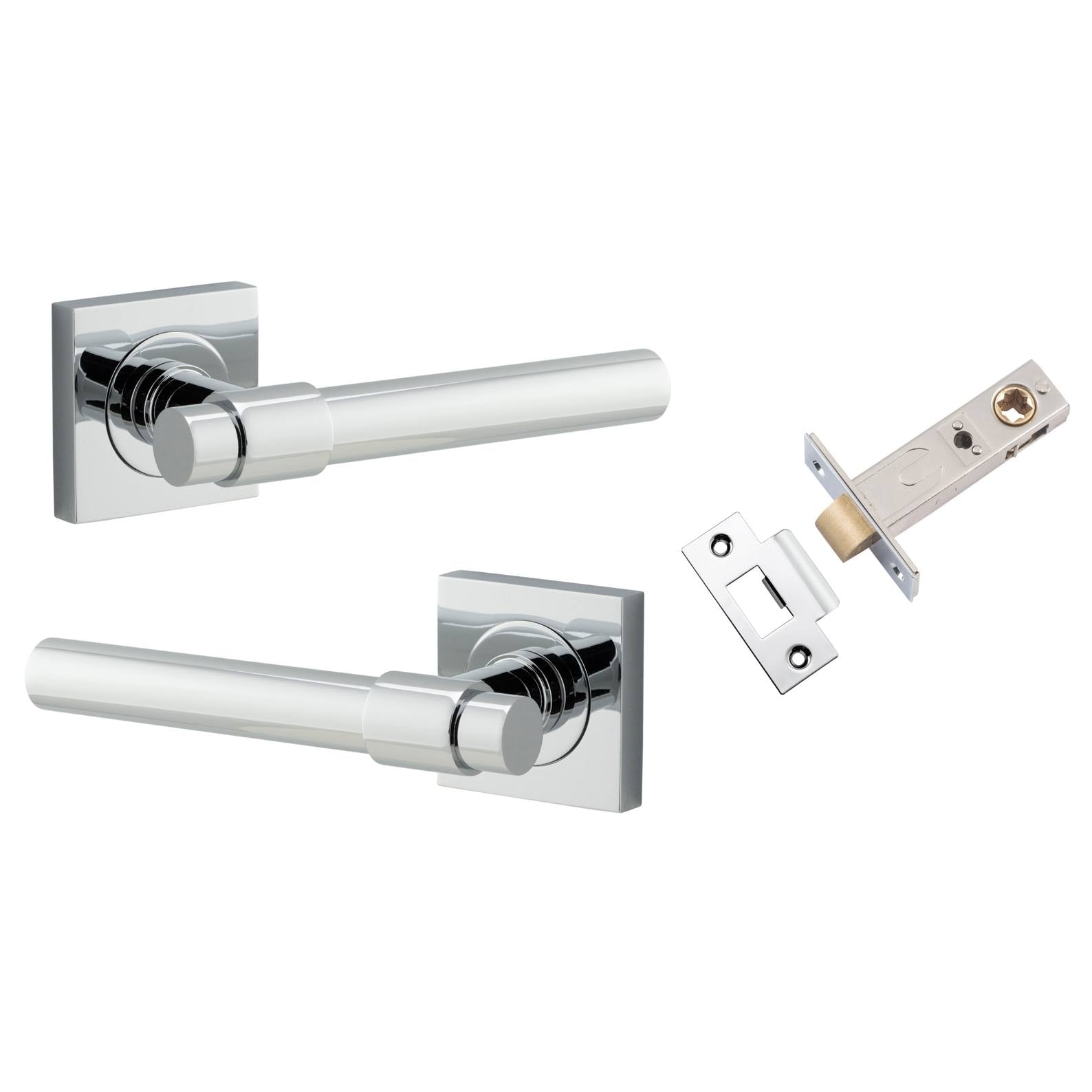 Helsinki Lever Square Rose Passage Kit Polished Chrome