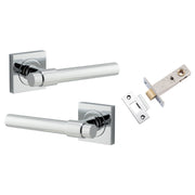 Helsinki Lever Square Rose Passage Kit Polished Chrome