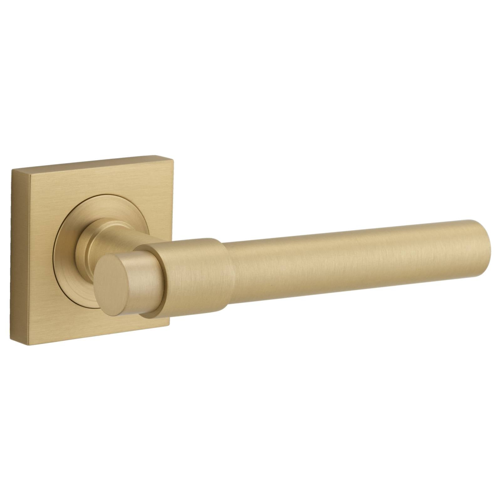 Helsinki Lever Square Rose Brushed Brass